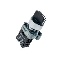 MTB2-BDZ112 Переключатель, короткая ручка, черный, 2 положения 1NO, с фиксацией