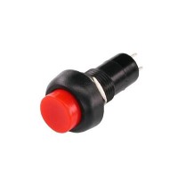 PBS-11B red, Кнопка без фиксации OFF-(ON) (1A 250VAC), красная
