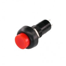 PBS-11B red, Кнопка без фиксации OFF-(ON) (1A 250VAC), красная
